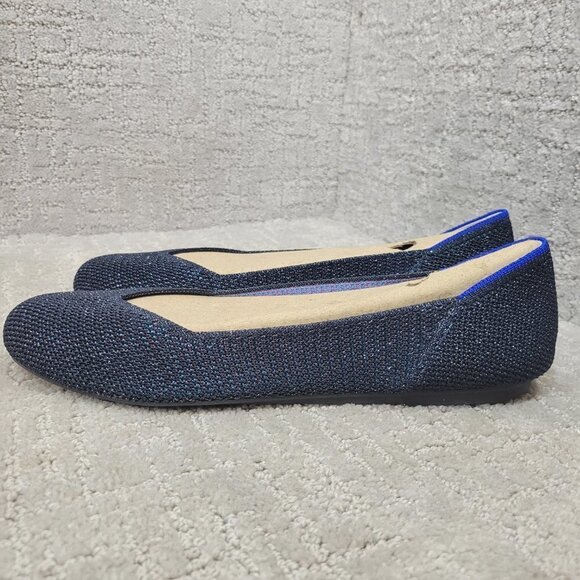 Rothy’s The Flat Women's Size 10 US Metallic Lattice Stitch Slip On Flat Shoes - Picture 4 of 11
